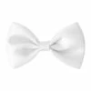 White Satin Clipon Bowtie -Disney Sales 029 satin style 5 large bowtie bow alligator clip front web compressed 28414.1654619110