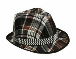 Plaid Adult Fedora Hat
