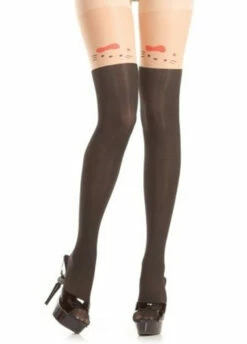 Spandex Black Cat Pantyhose