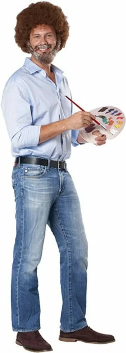 Bob Ross Happy Painter Costume Kit
