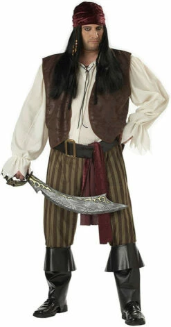 Rogue Men Pirate Costume Plus