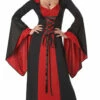Deluxe Hooded Black/Red Robe - Plus Size