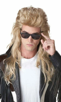 80's Blonde Rock Mullet