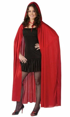 68" Hooded Red Cape