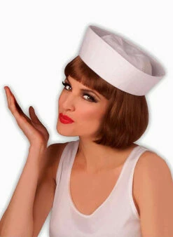 Women's White Sailor Hat