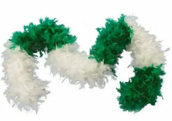 Green And White Feather Boa