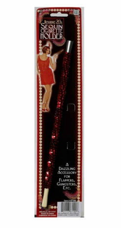 Sequin Cigarette Holder Red