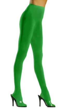 Opaque Green Tights Nylon - Adult 1 Size