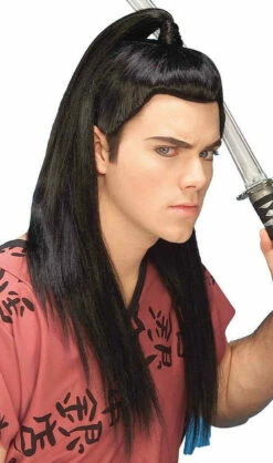 Asian Warrior Black Wig