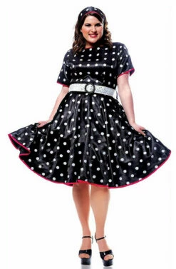 Hot 50s Black Costume Plus