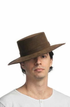 Leatherlike Brown Spanish Hat