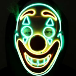 Light Up Rainbow Clown - Green/Yellow