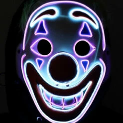 Light Up Rainbow Clown - Purple/Blue