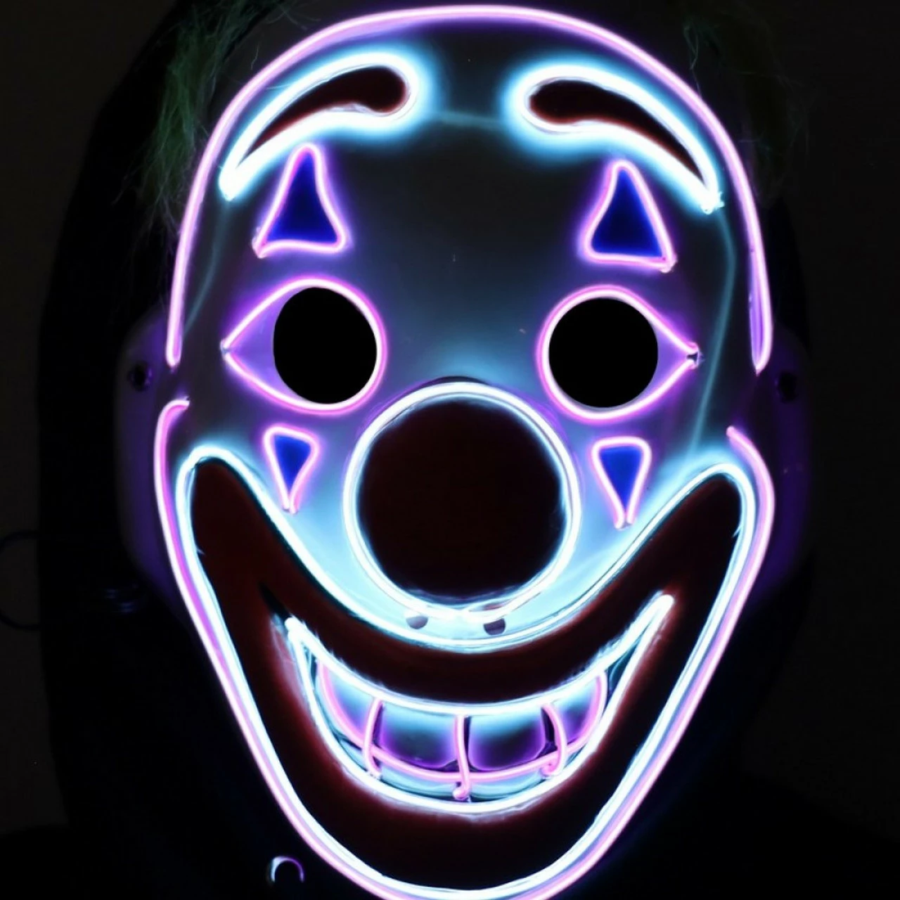 Light Up Rainbow Clown - Purple/Blue 3 Light Up Rainbow Clown - Purple/Blue