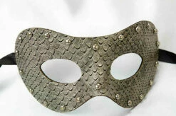 Fake Snakeskin Studded Mask