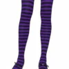 Striped Tights BLACK/PURPLE -Disney Sales LGS7100QBKPcropz 66853.1609348814