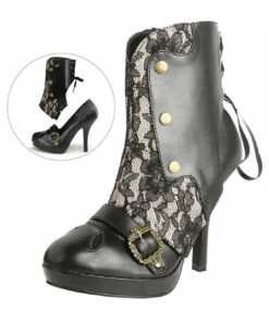 Black Lace Victorian Shoes