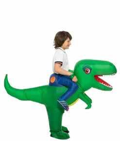 T-Rex Inflatable Kid Green Costume