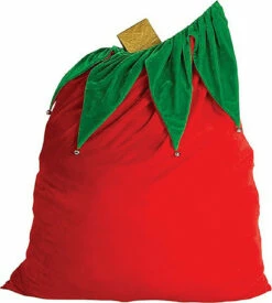 Santa Bag Velvet With Bells
