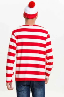 White And Red Striped Shirt Men Costume -Disney Sales SMQ169Bz 2 90585.1682100518