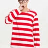 White And Red Striped Shirt Men Costume -Disney Sales SMQ169Bz 28155.1682100518