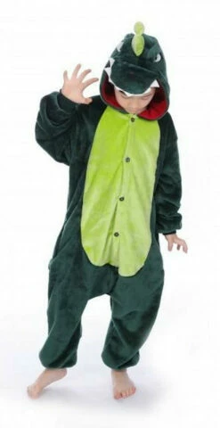 Green Dinosaur Kid Onesie Costume