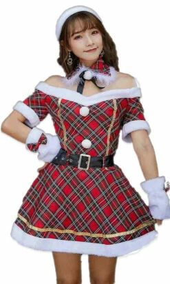 Christmas Plaid Women Costume