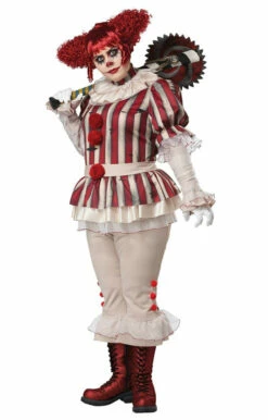 Sadistic Clown Womens Costume Plus
