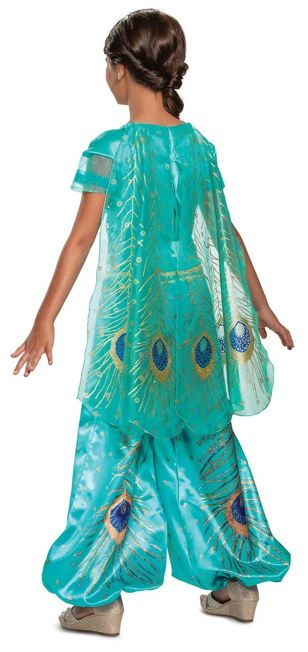 Jasmine Teal Deluxe Girl Costume 4 Jasmine Teal Deluxe Girl Costume - Image 2
