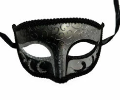Carnival Mask - Black/Silver