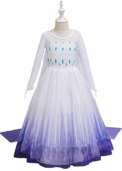 Frozen Elsa White Dress Girls Costume