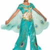 Jasmine Teal Deluxe Girl Costume -Disney Sales apizs88kn 72132.1641853421