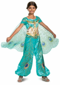 Jasmine Teal Deluxe Girl Costume