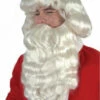 Curly Santa Beard And Wig - White