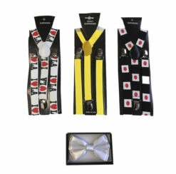The Jet Setter Bow Tie And Suspenders Kit