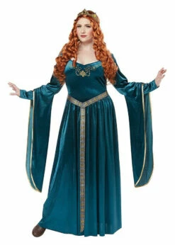 Lady Guinevere Teal Plus Costume