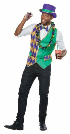 Mardi Gras Vest Kit Adult Man