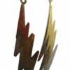 80s Silver/Gold Lightning Earrings