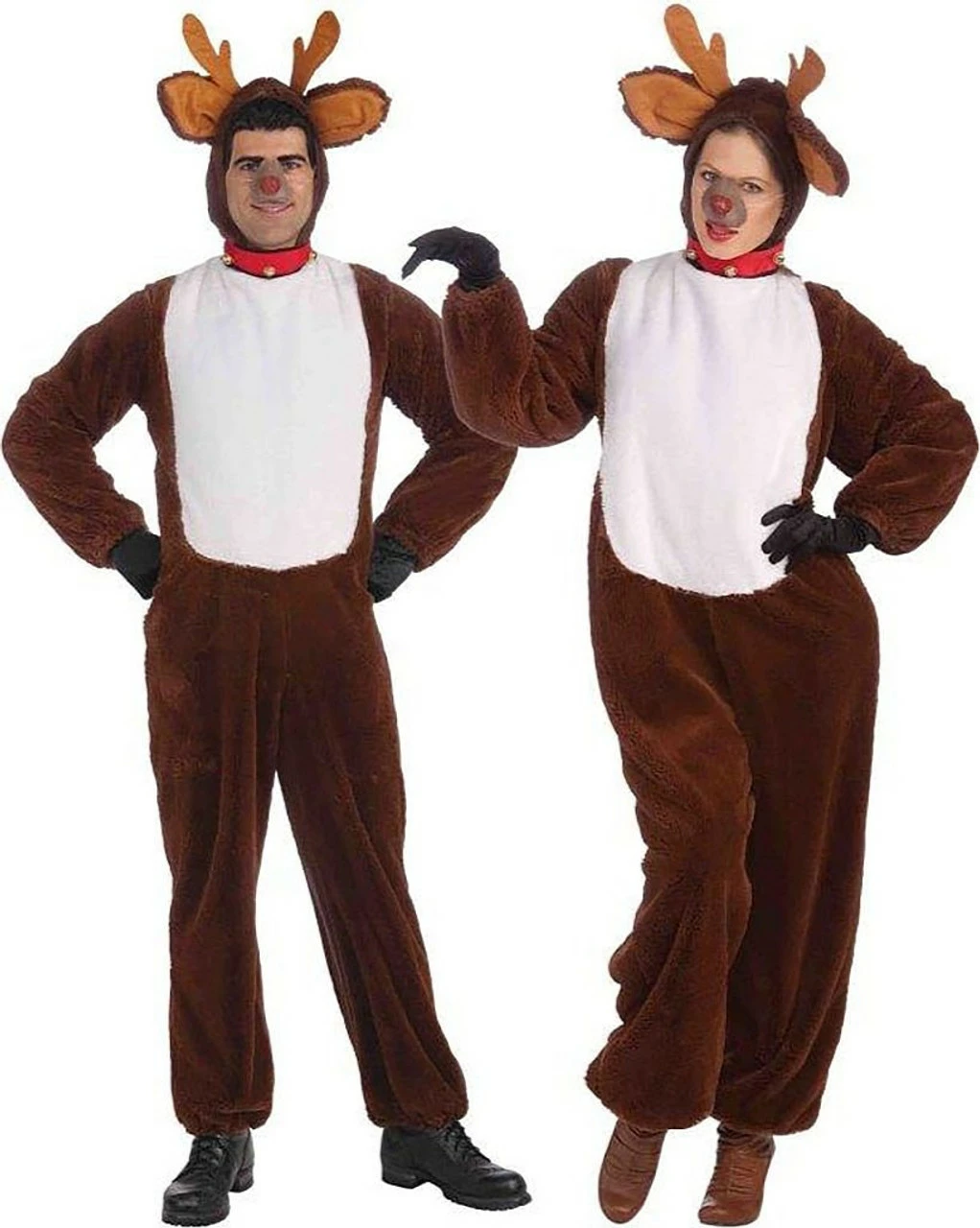 Plush Reindeer Jumpsuit Costume 3 Plush Reindeer Jumpsuit Costume