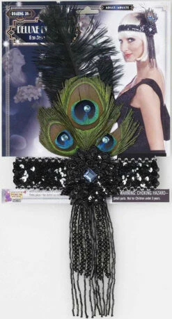 Black Flapper Headband