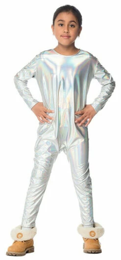Outer Space Girls Holographic Bodysuit