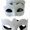 Venetian White Masks - Set Of 6