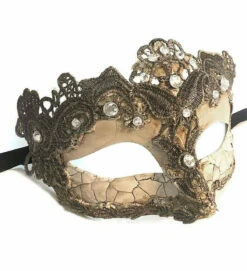 Venetian Lace Mask Ivory
