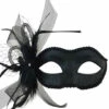 Mask With Feather And Veil - Black -Disney Sales k8355bkz 81096.1592311985