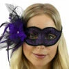Mask With Feather And Veil - Purple -Disney Sales k8355puz 19942.1592269196