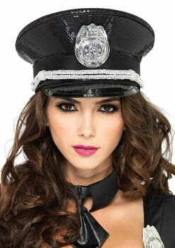 Sequin Police Hat