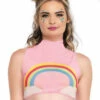 Womens Rainbow Crop Top -Disney Sales lga8280z 21288.1592266543
