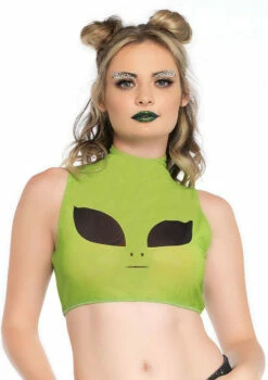Womens Alien Crop Top