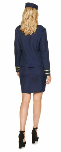 Flight Attendant Blue Women Costume -Disney Sales media 04741.1653504223