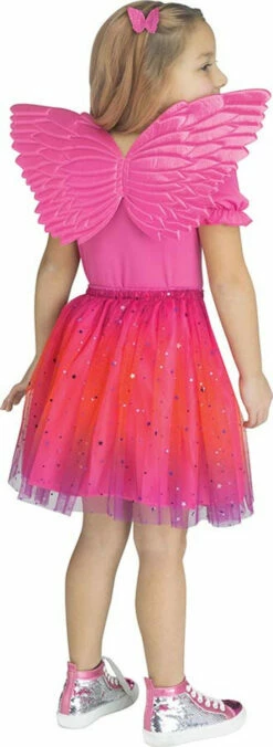 Metallic Pink Wings Kids Costume